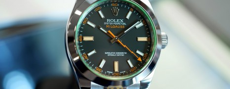 Rolex Milgauss Black Dial Green Sapphire 40 MM Ref.116400GV (THAI AD 10/2017)