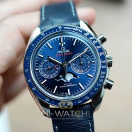NEW!!! Omega Speedmaster Moonwatch Moonphase Blue Dial Chronograph Master Chronometer 44.25 mm (NEW Thai AD 08/2021)