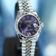 NEW!! Rolex Lady Datejust Dark Purple Dial Diamond Bezel 31 mm Ref. 278344RBR (เพชรกระจาย เพชร VI)(NEW Thai AD 12/2021)