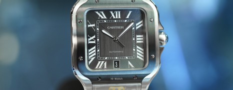NEW!! Cartier Santos De Cartier Large Size Grey Dial 39.8 mm Ref.WSSA0037 (NEW Thai AD 07/2022)