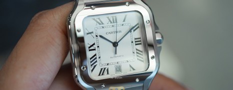 NEW!!! Cartier Santos De Cartier Large Size White Dial 39.8 mm Ref.WSSA0018 (NEW Thai AD 07/2022)