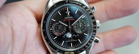 NEW!!! Omega Speedmaster Moonwatch Moonphase Black Dial Chronograph Master Chronometer 44.25 mm (NEW Thai AD 08/2022)