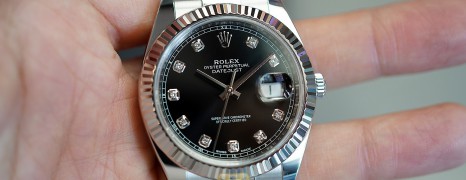 Rolex Datejust 41 White Gold Bezel Black Dial Diamond 41 mm Ref.126334 (01/2020)