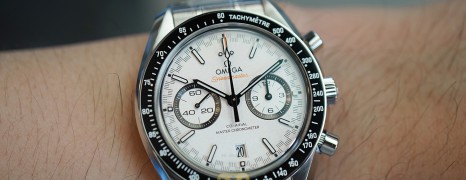 NEW!!! Omega Speedmaster Racing Co-Axial Master Chronometer Chronograph White Dial 44.25 mm (NEW Thai AD 08/2022)