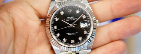 NEW!!! Rolex Datejust 41 White Gold Bezel Black Dial Diamond 41 mm Ref.126334 (NEW 04/2023)