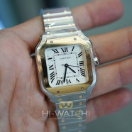 NEW!!! Cartier Santos 100 Medium Yellow Gold&Steel Medium Size 35.1 mm Ref.W2SA0016 (NEW Thai AD 07/2023)