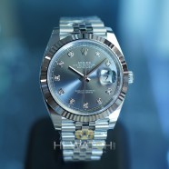 NEW!!! Rolex Datejust 41 White Gold Bezel Grey Dial Diamond 41 mm Ref.126334 (NEW 09/2023)