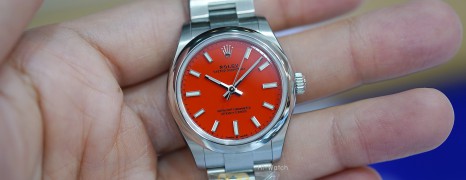 NEW!!! Rolex Oyster Perpetual Coral Red Dial 31 mm Ref.277200 (NEW 12/2021)