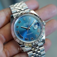 NEW!! Rolex Datejust 41 WhiteGold Bezel Azzurro Blue Roman Dial 41 mm Ref.126334 (NEW 03/2024)