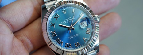 NEW!! Rolex Datejust 41 WhiteGold Bezel Azzurro Blue Roman Dial 41 mm Ref.126334 (NEW 03/2024)