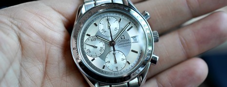 Omega Speedmaster Automatic Chronograph Date Silver Dial 39 mm