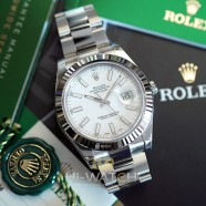 Rolex Datejust II WG Bezel White Dial 41 mm Ref.116334 (10/2017)