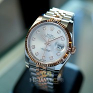 NEW!! Rolex Datejust Jubilee Everose Rolesor Silver Dial Diamond 36 mm REF.116231 (NEW Thai AD 12/2020)