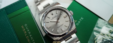 Rolex Oyster Perpetual Grey Stainless Steel Dial 36 mm REF.116000 (04/2018)