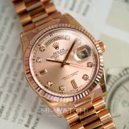 Rolex Day-Date Everose gold Diamond Dial 36 mm Ref. 118235f (08/2013)