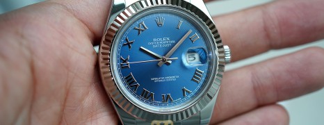 Rolex Datejust II WG Bezel Blue Roman Dial 41 mm Ref.116334 (09/2013)