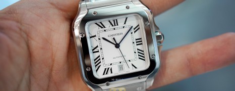 NEW!!! Cartier Santos De Cartier Large Size White Dial 39.8 mm Ref.WSSA0018 (NEW Thai AD 11/2021)