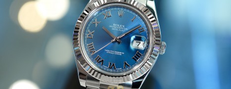 Rolex Datejust II WG Bezel Blue Roman Dial 41 mm Ref.116334 (09/2013)