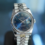 Rolex Datejust Blue Roman Dial King Size 36 mm Ref.116200 (03/2015)