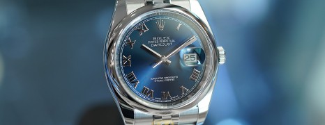 Rolex Datejust Blue Roman Dial King Size 36 mm Ref.116200 (03/2015)