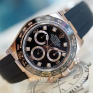 NEW!!! Rolex Cosmograph Daytona Everose Gold Diamond Black Dial 40 mm Ref.116515LN (NEW Full Sticker 12/2021)