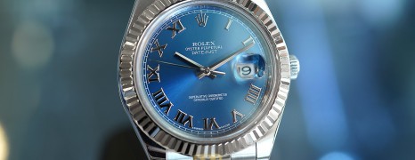 Rolex Datejust II WG Bezel Blue Roman Dial 41 mm Ref.116334 (09/2013)