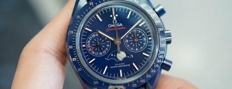 NEW!!! Omega Speedmaster Blue Side of the Moon Chronograph Moonphase 44.25 mm (NEW Thai AD 04/2022)