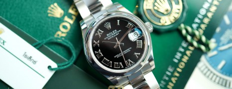 NEW!! Rolex Datejust Black Roman Dial Boy Size 31 mm REF.278240 (NEW Thai AD 05/2024)