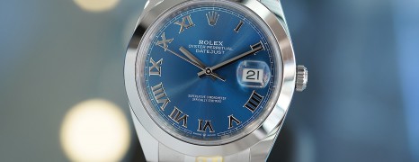 NEW!! Rolex Datejust 41 Azzurro Blue Roman Dial 41 mm Ref.126300 (NEW Thai AD 08/2022)