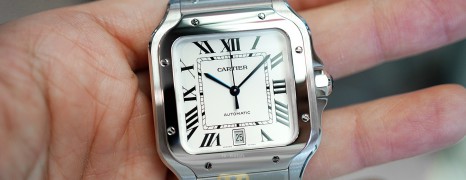 NEW!!! Cartier Santos De Cartier Large Size White Dial 39.8 mm Ref.WSSA0018 (NEW Thai AD 08/2022)