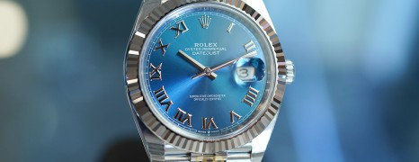 NEW!! Rolex Datejust 41 WhiteGold Bezel Azzurro Blue Roman Dial 41 mm Ref.126334 (NEW 10/2022)