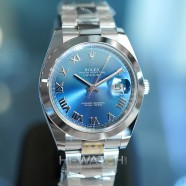 NEW!! Rolex Datejust 41 Azzurro Blue Roman Dial 41 mm Ref.126300 (NEW 03/2023)