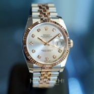 Rolex Datejust Jubilee Everose Rolesor Silver Dial Diamond 36 mm REF.116231 (12/2020)