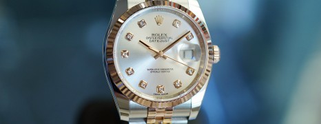 Rolex Datejust Jubilee Everose Rolesor Silver Dial Diamond 36 mm REF.116231 (12/2020)