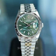 NEW!!! Rolex Datejust Jubilee Olive Green Palm Motif Dial 36 mm Ref.126234 (NEW Thai AD 06/2023)