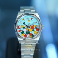 NEW!!! Rolex Oyster Perpetual Turquoise Blue Celebration Motif Dial 36 mm REF.126000 (NEW Thai AD 06/2024)