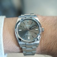Rolex Oyster Perpetual Dark Rhodium Gray Dial 39 mm REF.114300 (Thai AD 09/2016)