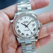 Rolex Datejust 41 White Gold Bezel White Roman Dial 41 mm Ref.126334 (03/2022)