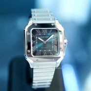 Cartier Santos Green Dial Medium Size 35.1 mm Ref.WSSA0061 (Thai AD 03/2025)