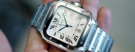 NEW!!! Cartier Santos Large Size White Dial 39.8 mm Ref.WSSA0018 (NEW 03/2026)